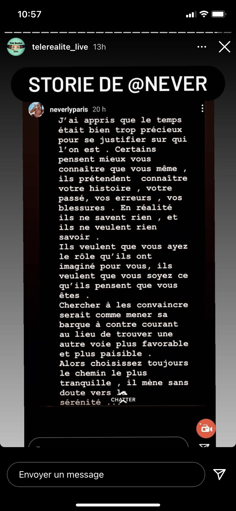 Neverly explique sa rupture avec Marvin @Instagram Neverly explique sa rupture avec Marvin @Instagram