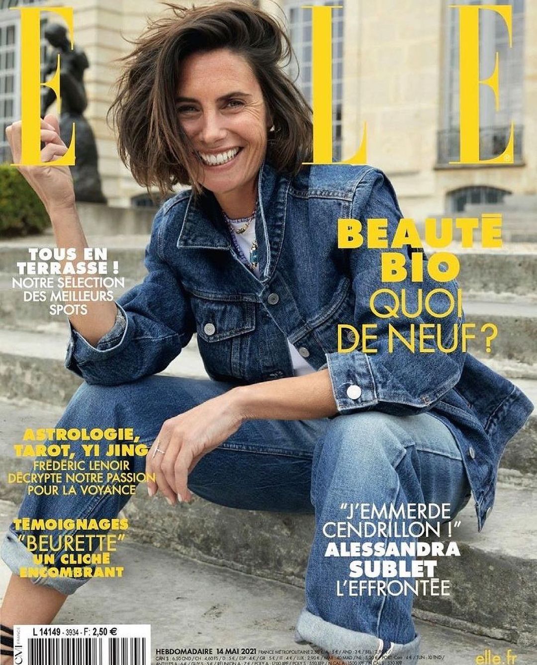 Alessandra Sublet en Une du magazine Elle @Instagram Alessandra Sublet en Une du magazine Elle @Instagram