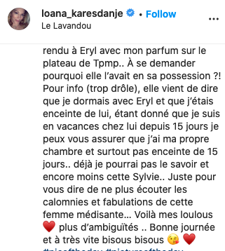 Sylvie Ortega règle ses comptes avec Loana @Instagram Sylvie Ortega règle ses comptes avec Loana @Instagram