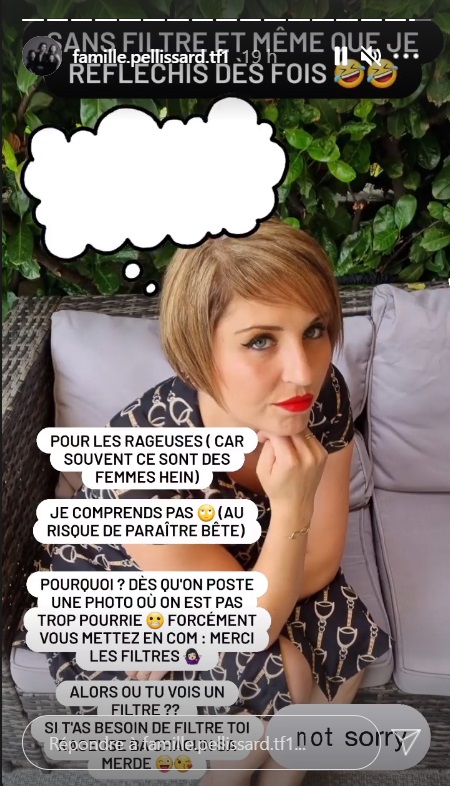 Amandine Pellissard répond à ses détracteurs @Instagram Amandine Pellissard répond à ses détracteurs @Instagram