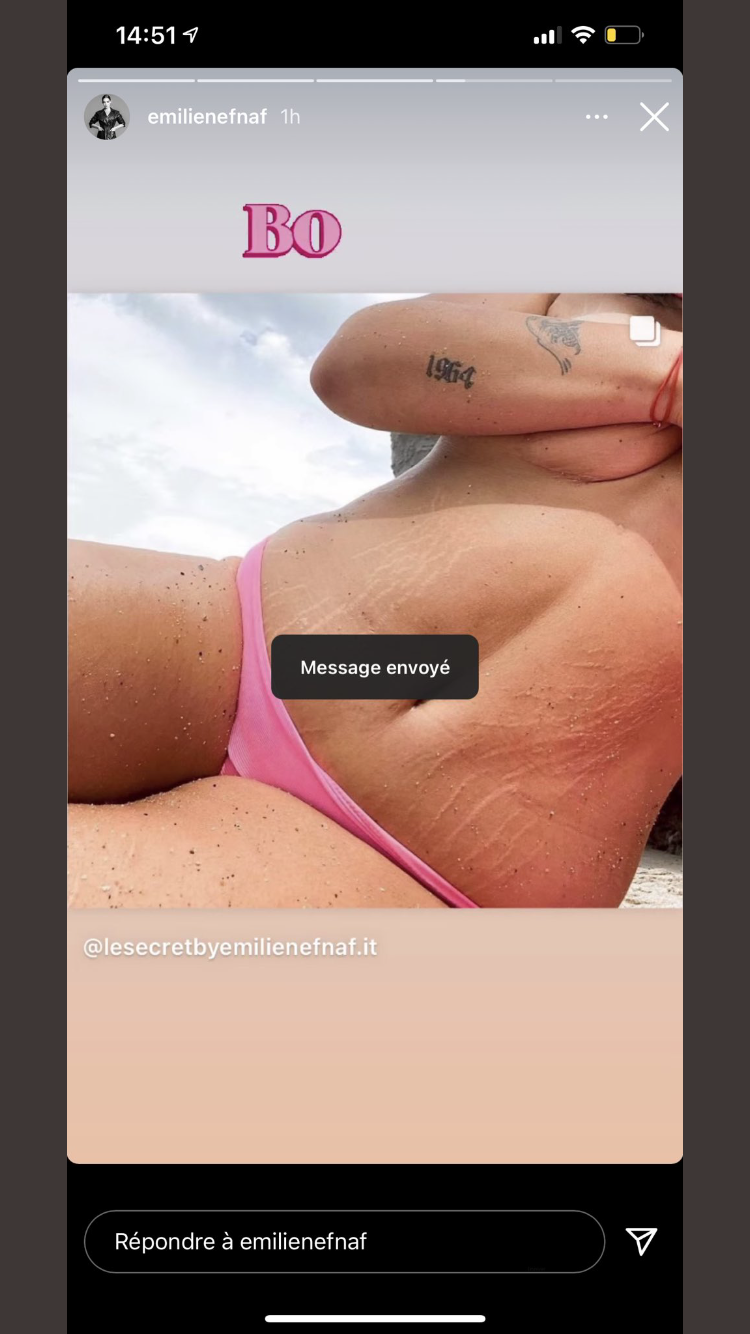La publication de la marque d'Emilie Nef-Naf @Instagram La publication de la marque d'Emilie Nef-Naf @Instagram