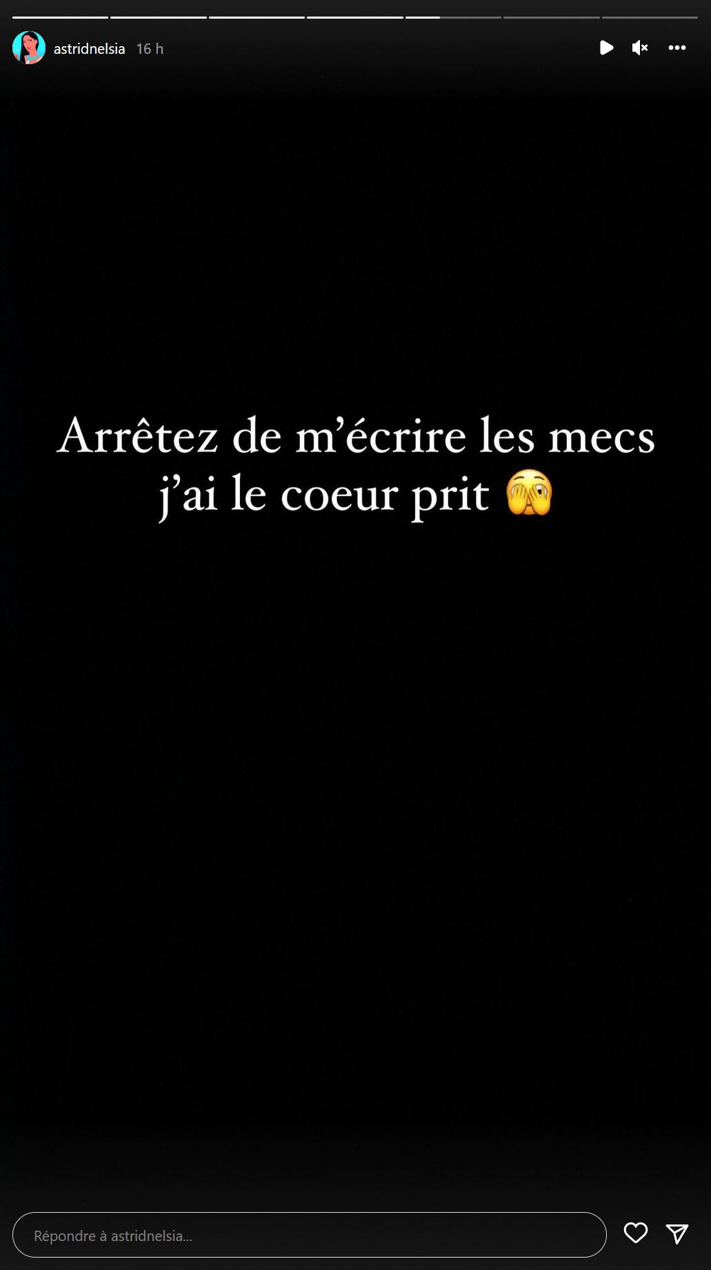Astrid Nelsia dévoile être amoureuse @Instagram Astrid Nelsia dévoile être amoureuse @Instagram
