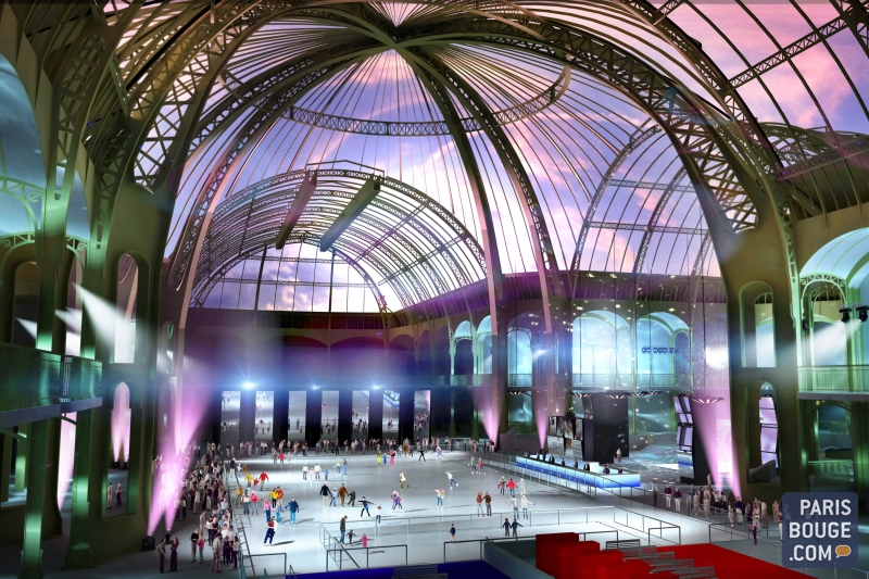 Le Grand Palais de Paris se transforme en patinoire géante !