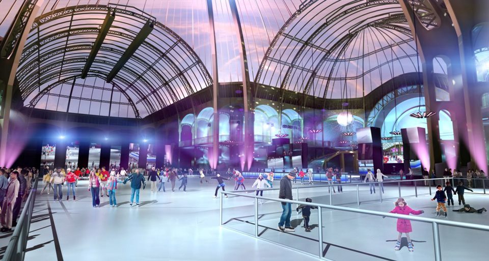 Le Grand Palais de Paris se transforme en patinoire géante !