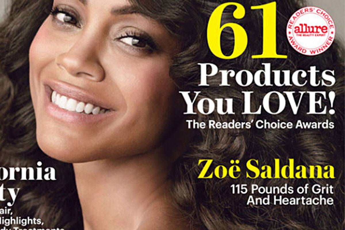 Zoe Saldana pose nue pour Allure !