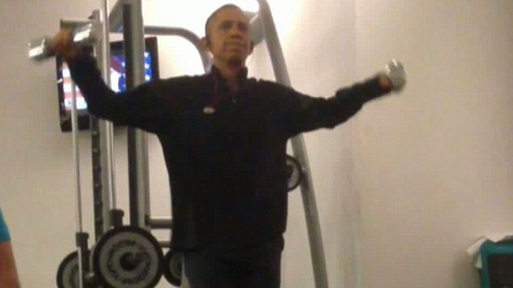 Barack Obama fait sa petite gymnastique