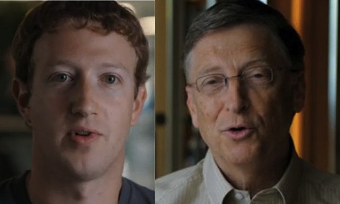 Quand Bill Gates et Mark Zuckerberg se versent un seau de glaçons sur la tête
