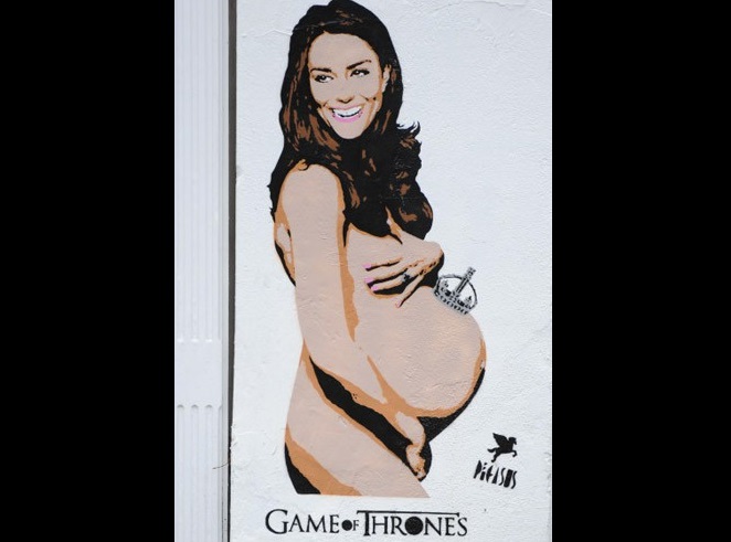 Kate Middleton enceinte s'affiche nue en plein Londres