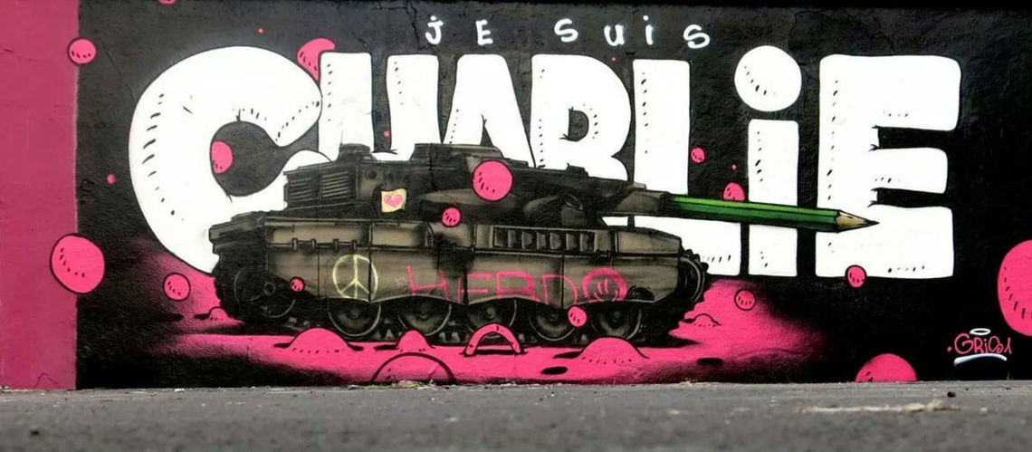 #JeSuisCharlie : Le street-art rend à son tour hommage à #CharlieHebdo