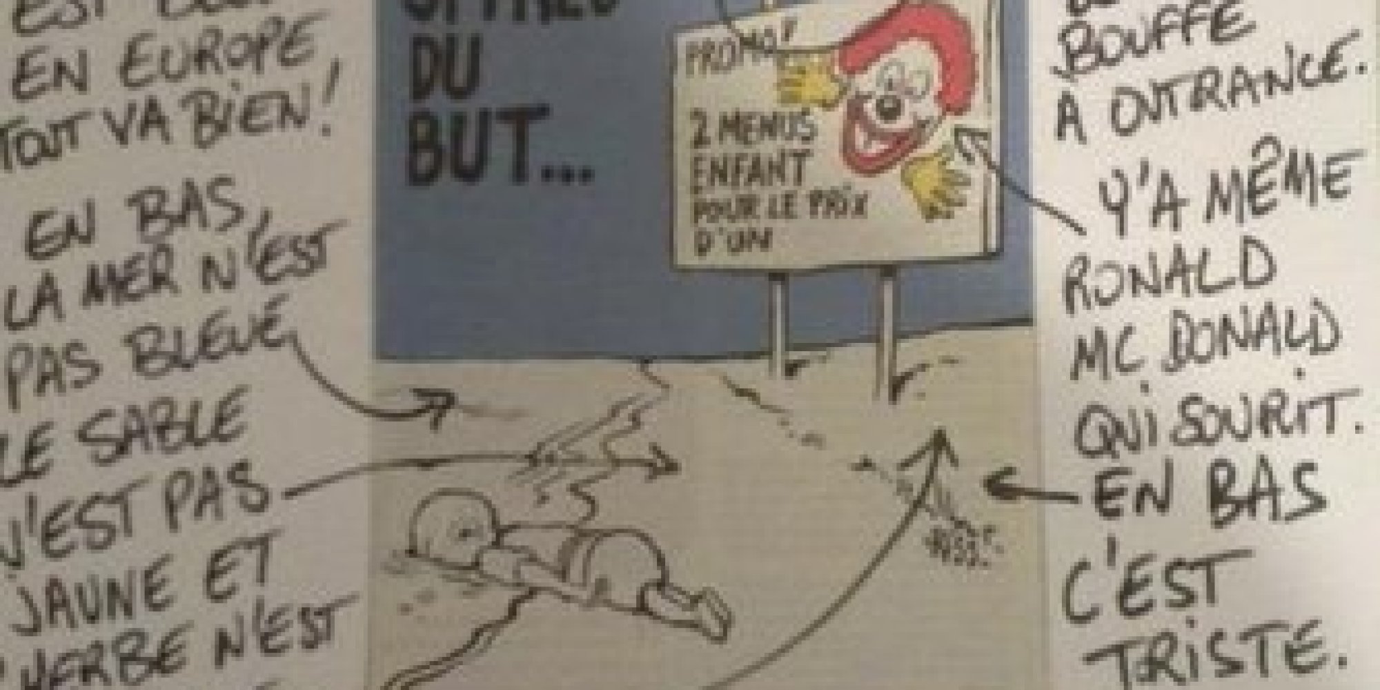Charlie Hebdo décrypte son dessin sur Aylan afin de l'expliquer
