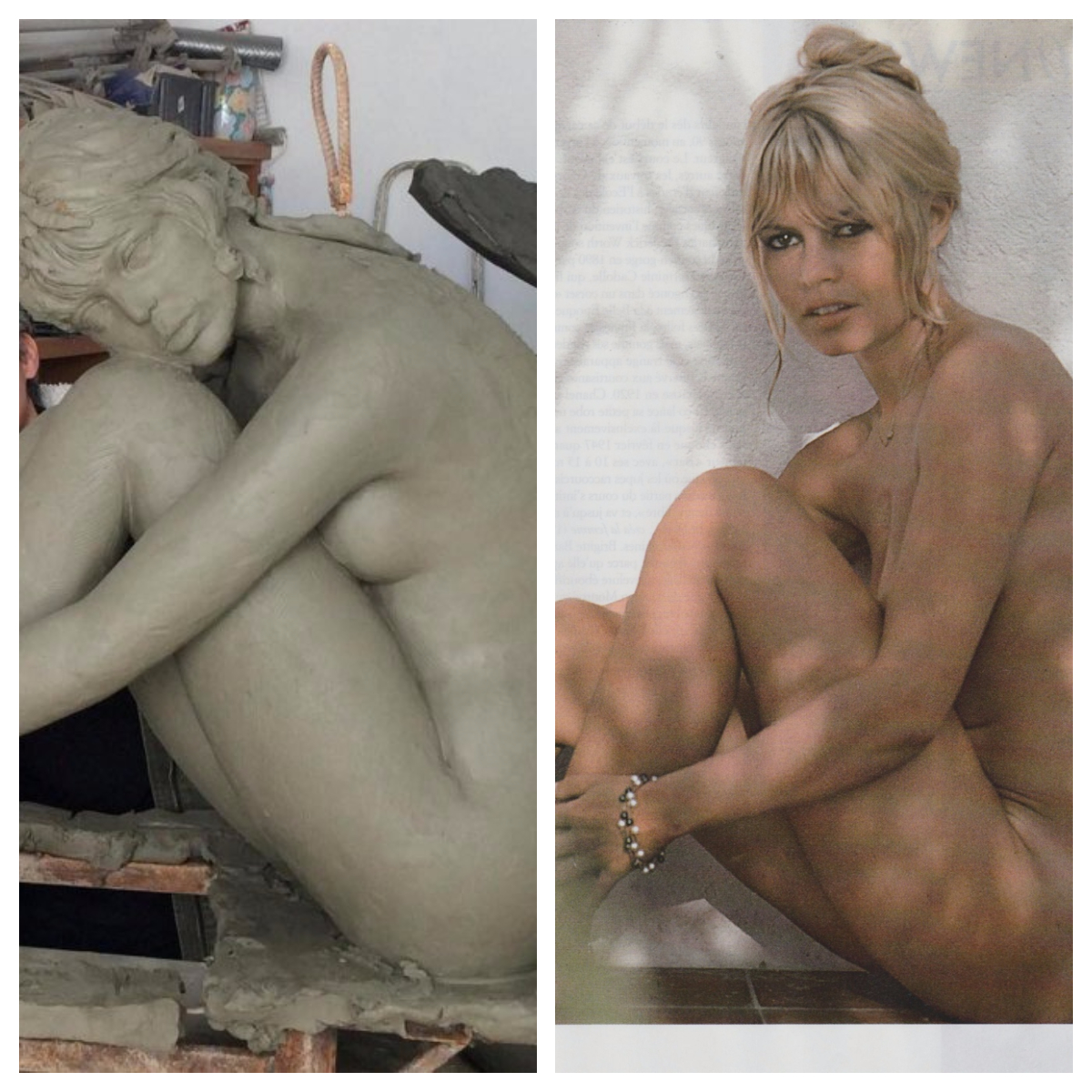 Brigitte Bardot se dévoile nue en sculpture à Saint Tropez