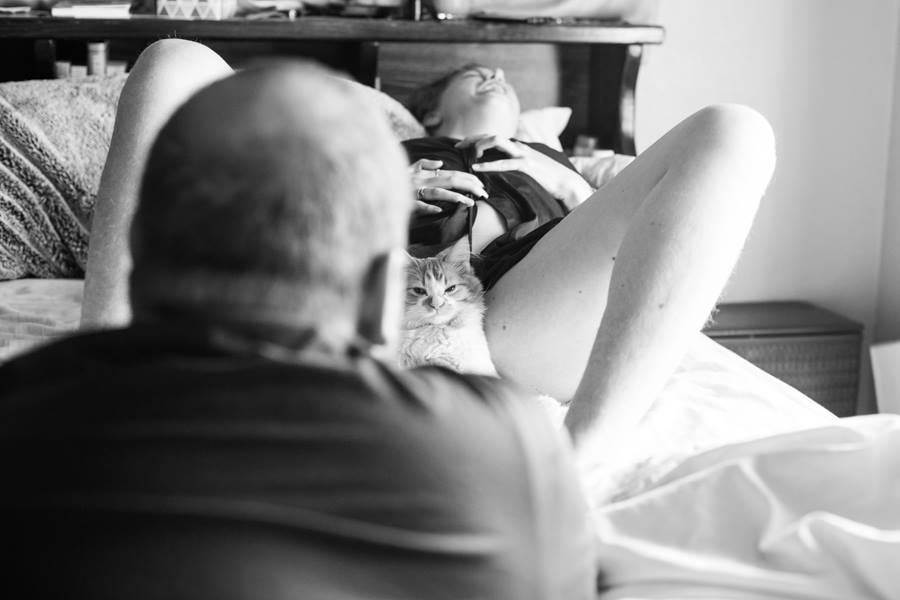 Elle « accouche » d’un chat ! Les photos délirantes d’un couple pas comme les autres