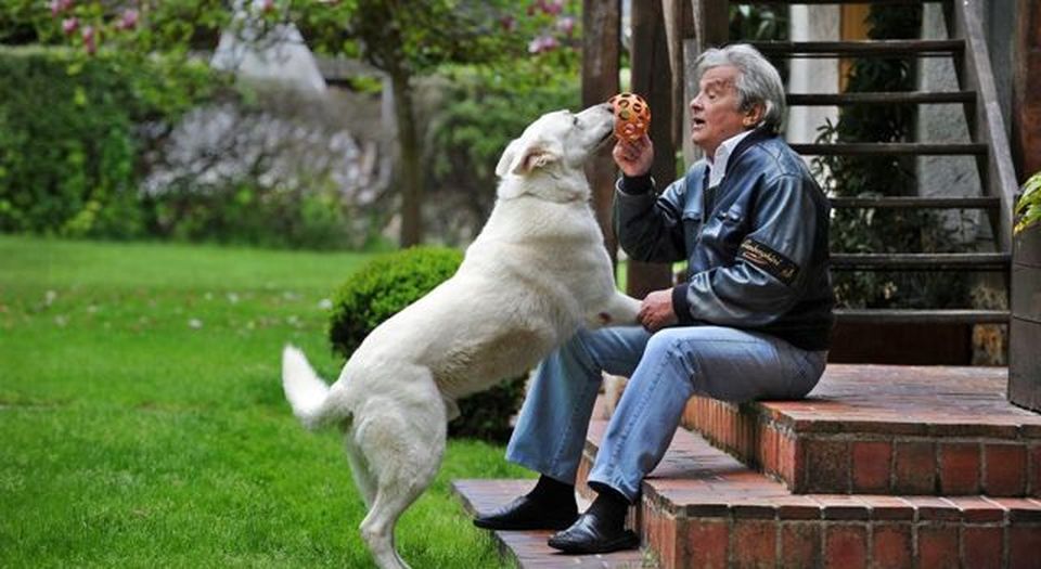 Alain Delon veut mourir avec son chien !
