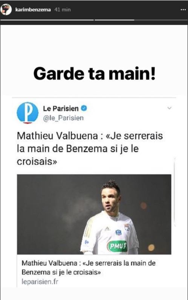 Affaire de la sex-tape : Benzema rejette la main tendue de Valbuena