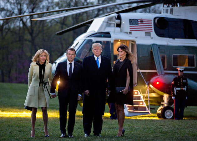 Les couples Trump et Macron se sont retrouvés pour un dîner très glamour