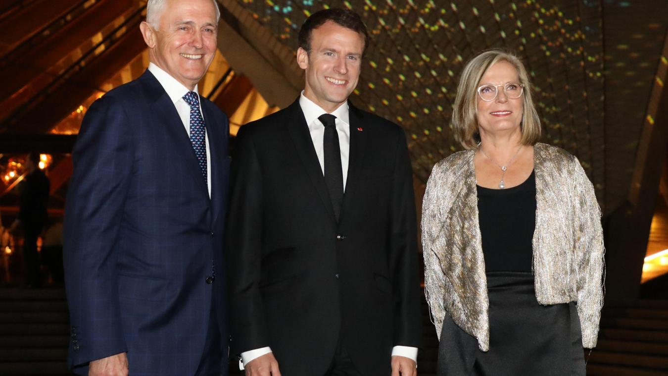 Oups ! Le "délicieux" lapsus d'Emmanuel Macron sur la femme du Premier ministre australien
