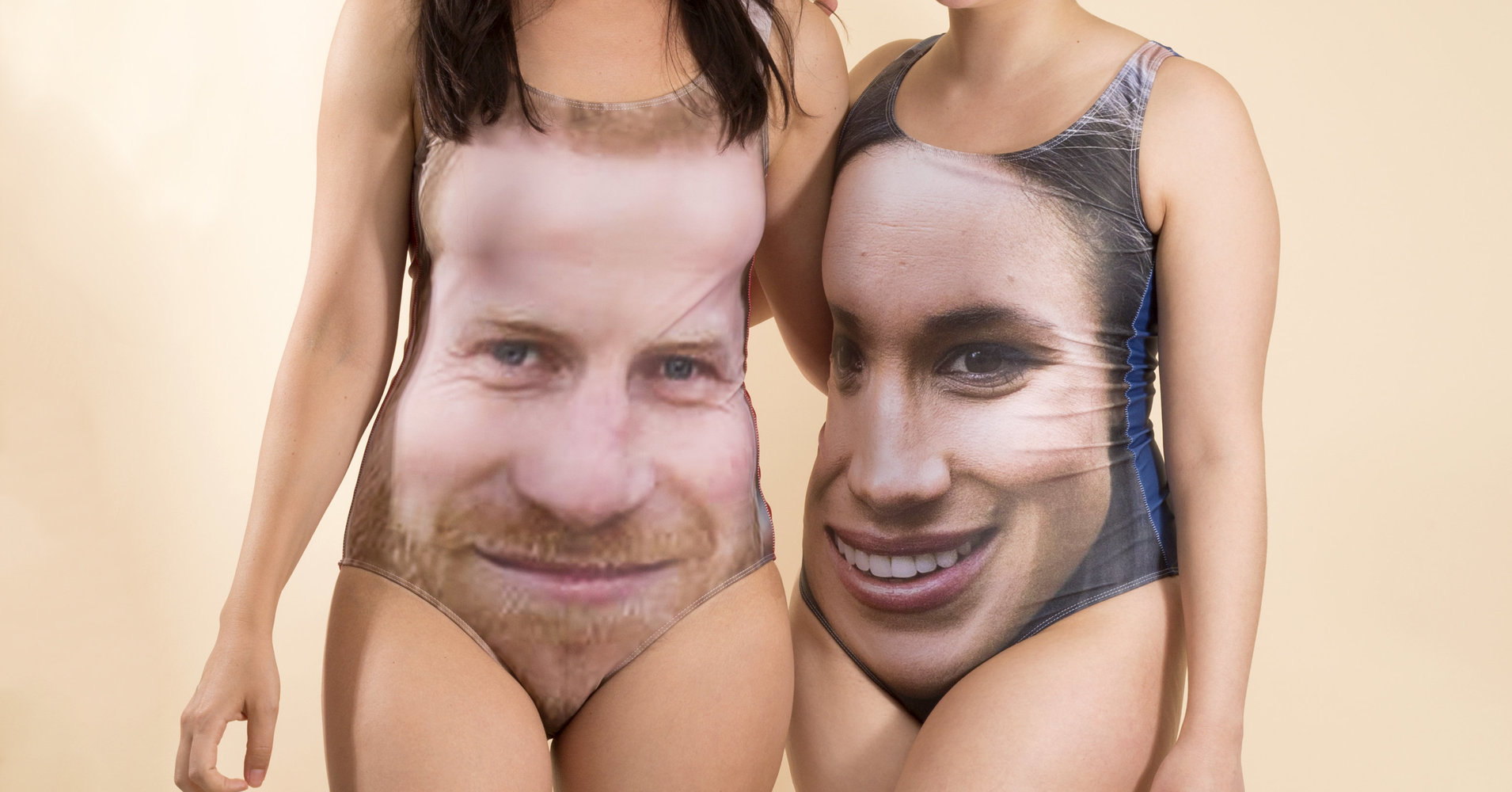 Mariage du prince Harry et de Meghan Markle : Découvrez l'improbable maillot de bain à l'effigie des futurs mariés !