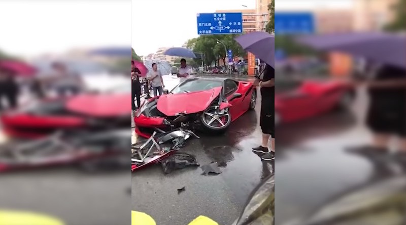 Une femme loue une Ferrari et se crashe immédiatement