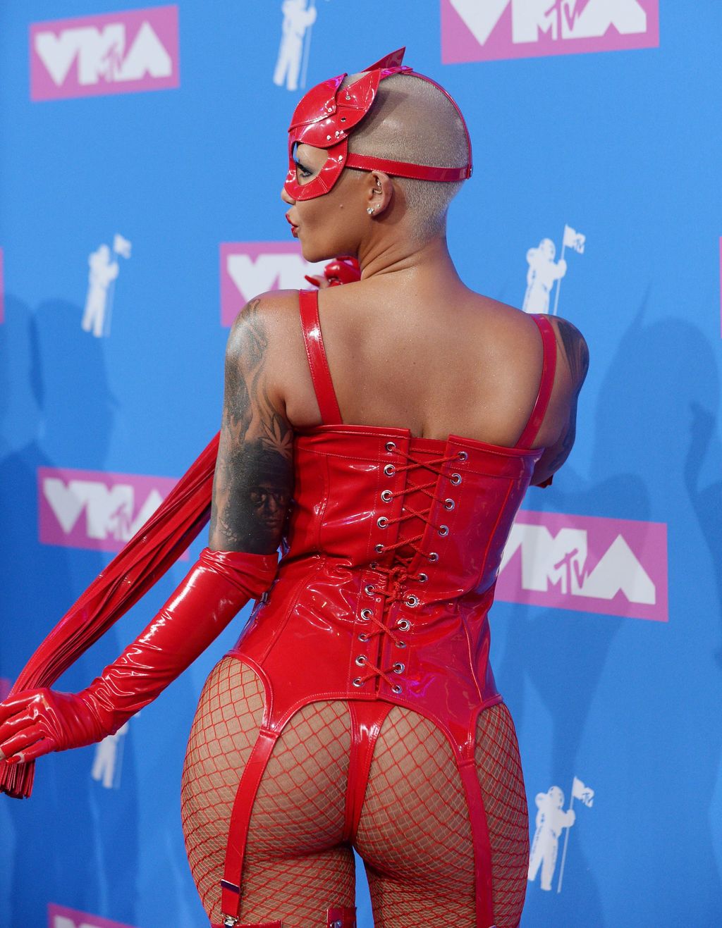 MTV Video Music Awards 2018 : Amber Rose en catwoman diabolique