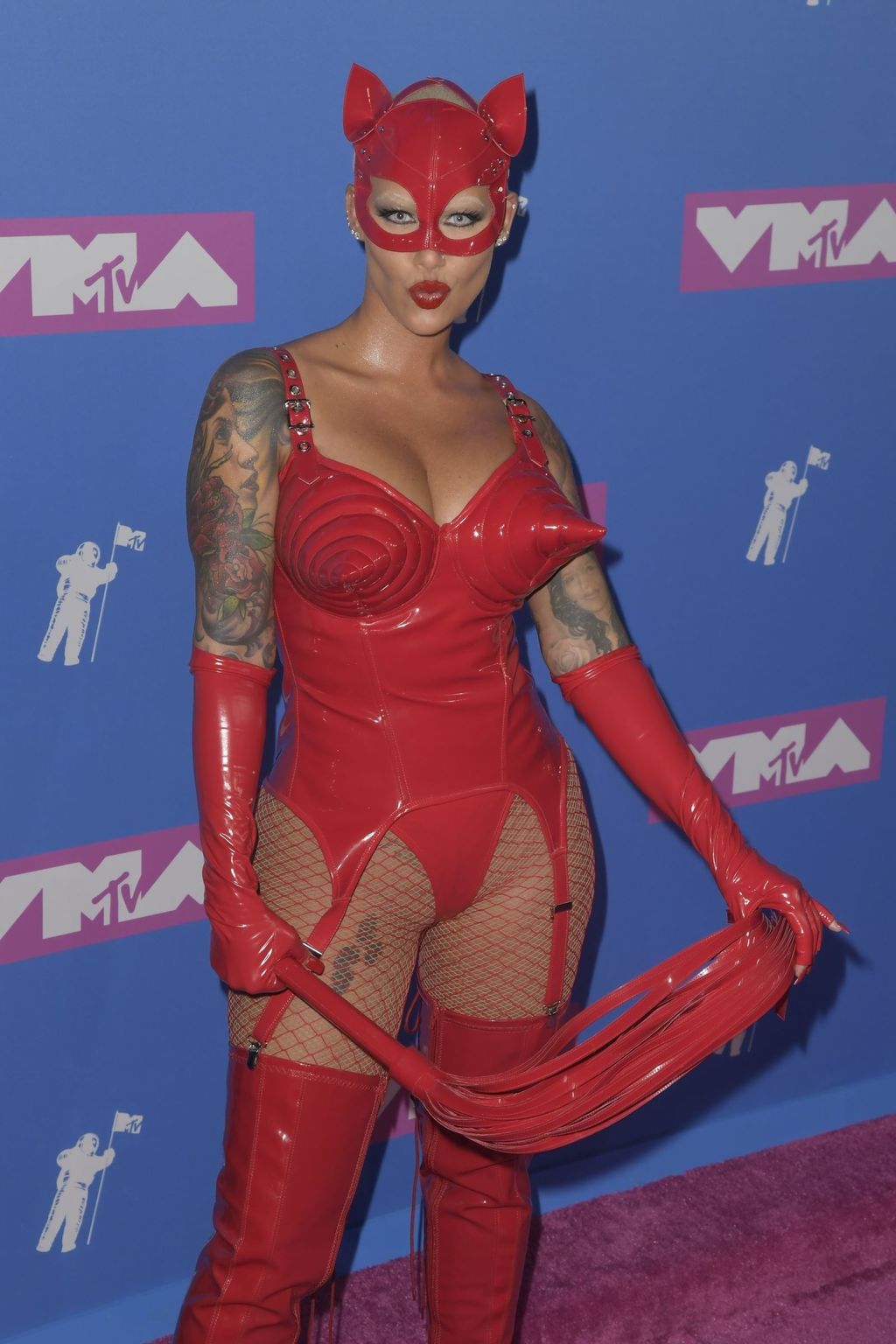 MTV Video Music Awards 2018 : Amber Rose en catwoman diabolique