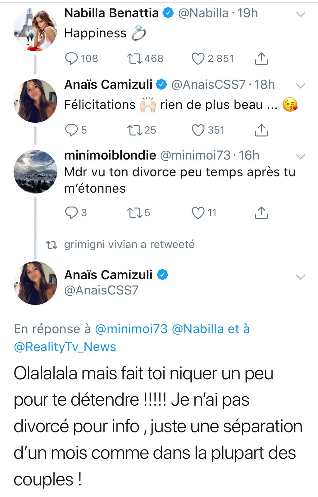 Anais Camizuli violemment clashée sur son couple : elle met les choses au clair