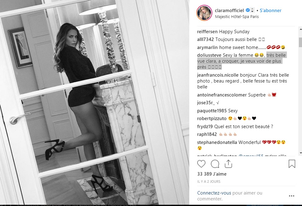 Clara Morgane emmitouflée dans un pull... ne porte rien en bas !