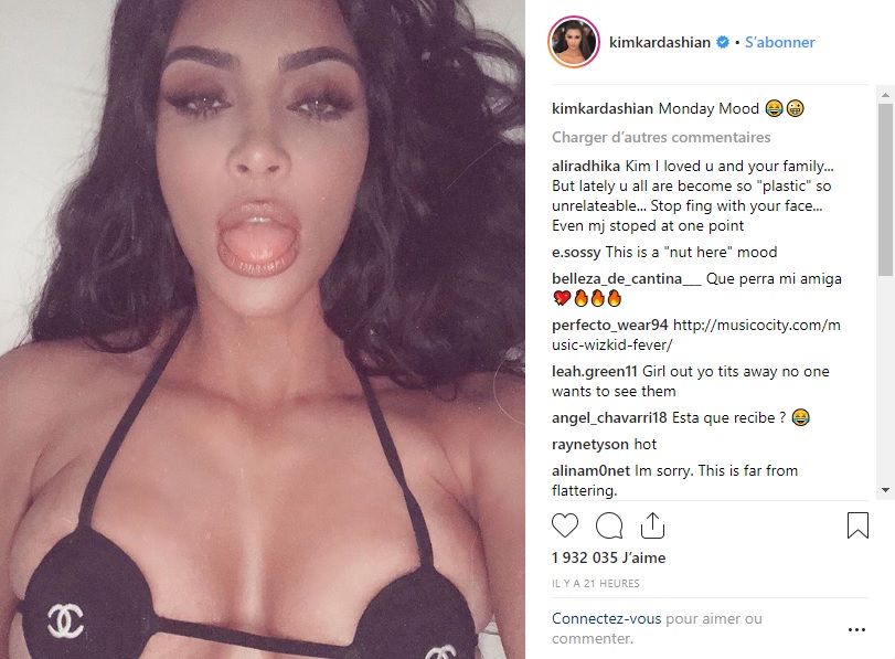 Kim Kardashian : hot sur Instagram, elle se dévoile avec un soutien-gorge très mini !