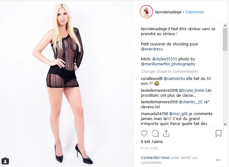 Nadège Lacroix pose topless dans une robe ultra sexy !