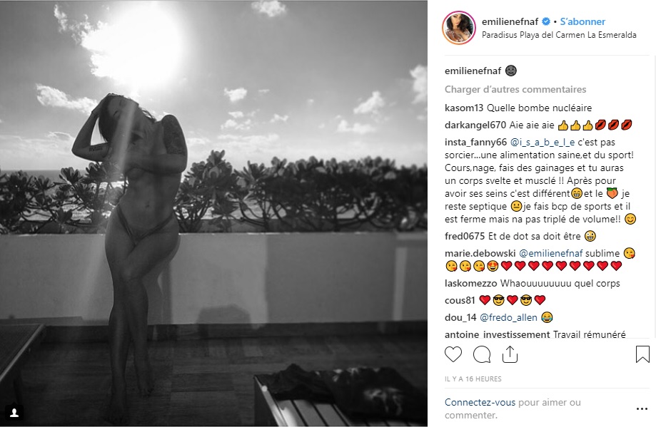 Emilie Nef Naf : Sexy et topless sur Instagram