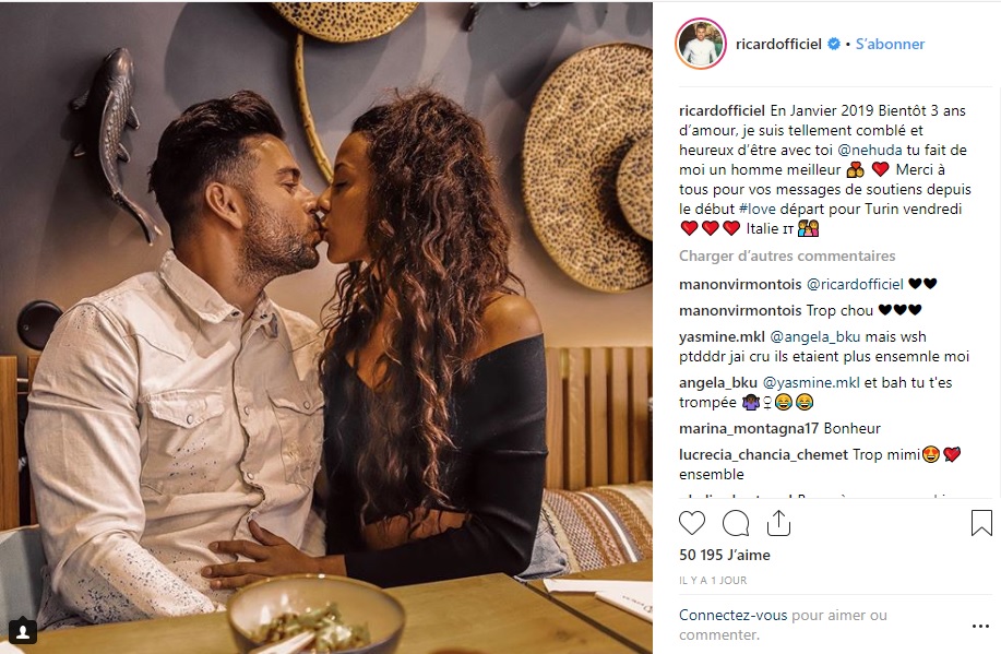 Ricardo fait une tendre déclaration à Nehuda : "Bientôt 3 ans d'amour"