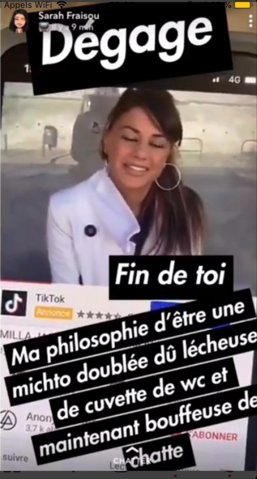 Sarah Fraisou trop grossière : son dernier snap fait polémique