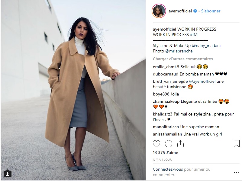 Ayem Nour en mode femme fatale sur Instagram