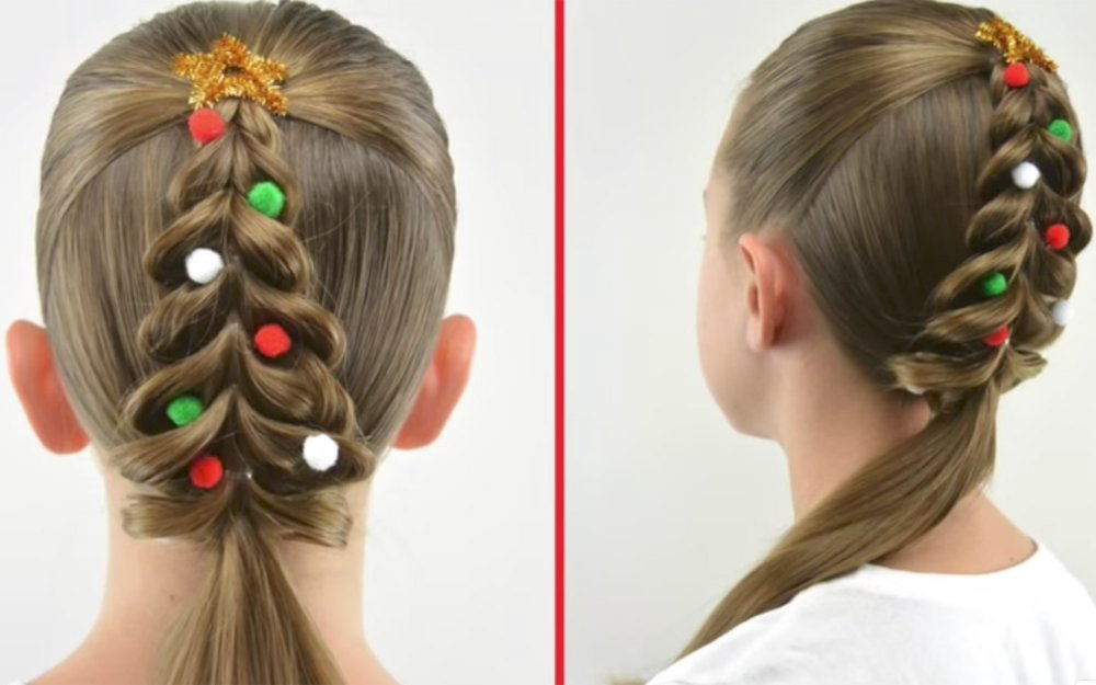 Une coiffure sapin pour Noël !