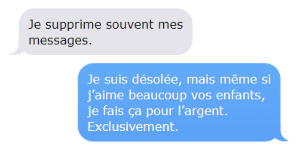 Elle refuse de payer sa baby-sitter, son prétexte est hallucinant