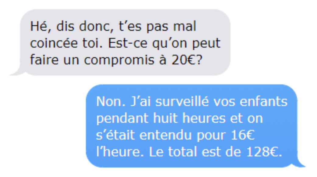 Elle refuse de payer sa baby-sitter, son prétexte est hallucinant