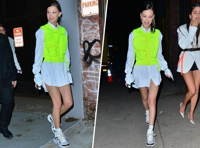 Bella Hadid opte pour le gilet jaune à New York !