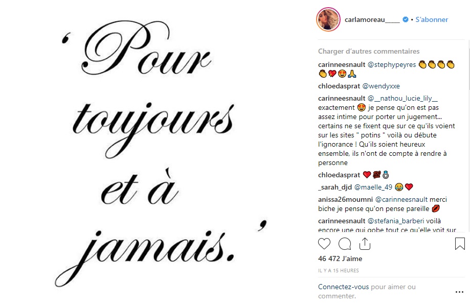 Carla Moreau fiancée à Kévin Guedj ? Un message lourd de sens éveille la curiosité des internautes