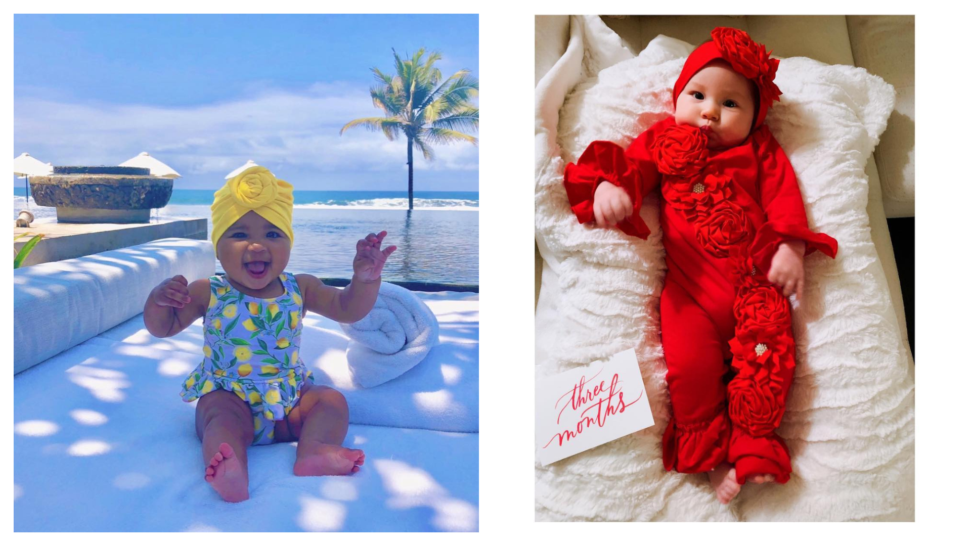 Le mini-turban, l'accessoire tendance des bébés stars !