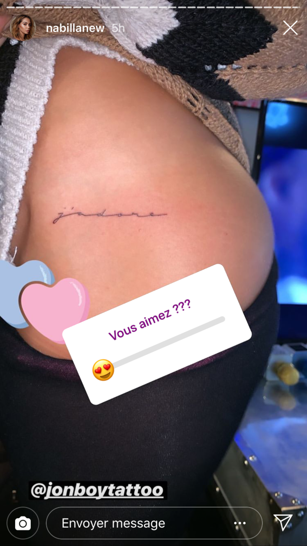 Nabilla Benattia ose un nouveau tatouage très sexy