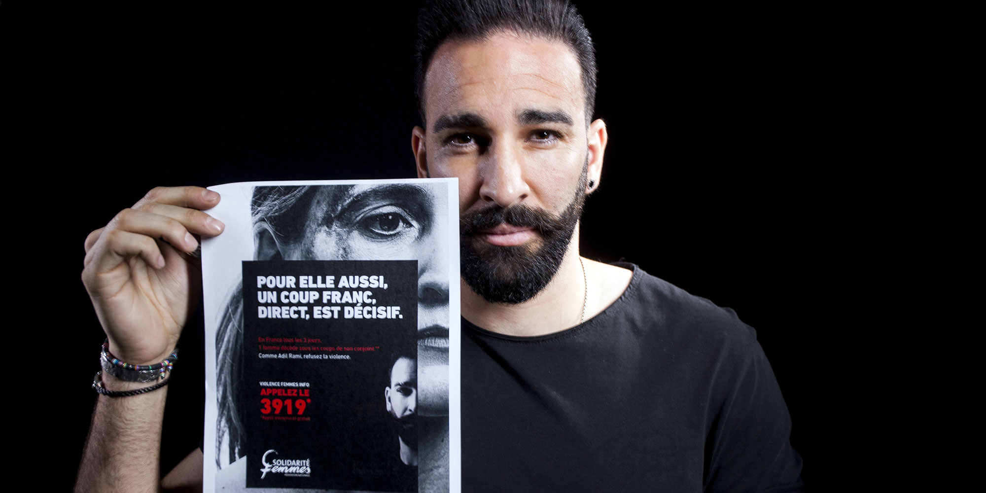 Adil Rami fait campagne contre les violences faites aux femmes
