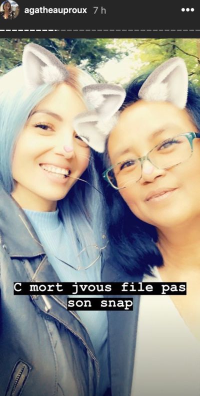 Agathe Auproux se ressource en compagnie de sa maman