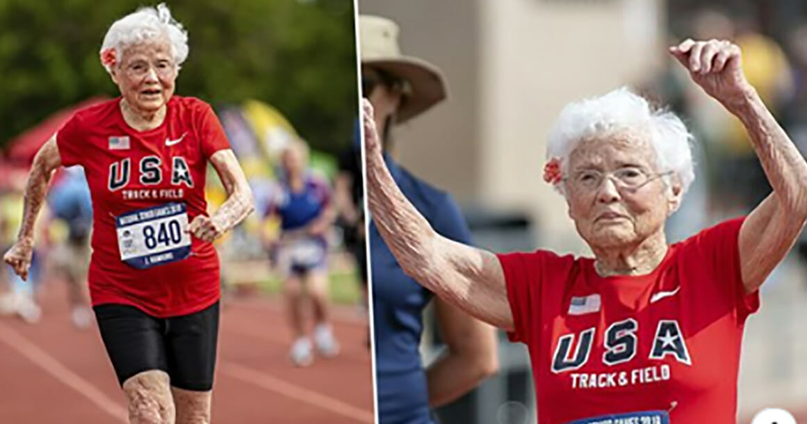 Âgée de 103 ans, elle gagne deux médailles d'or