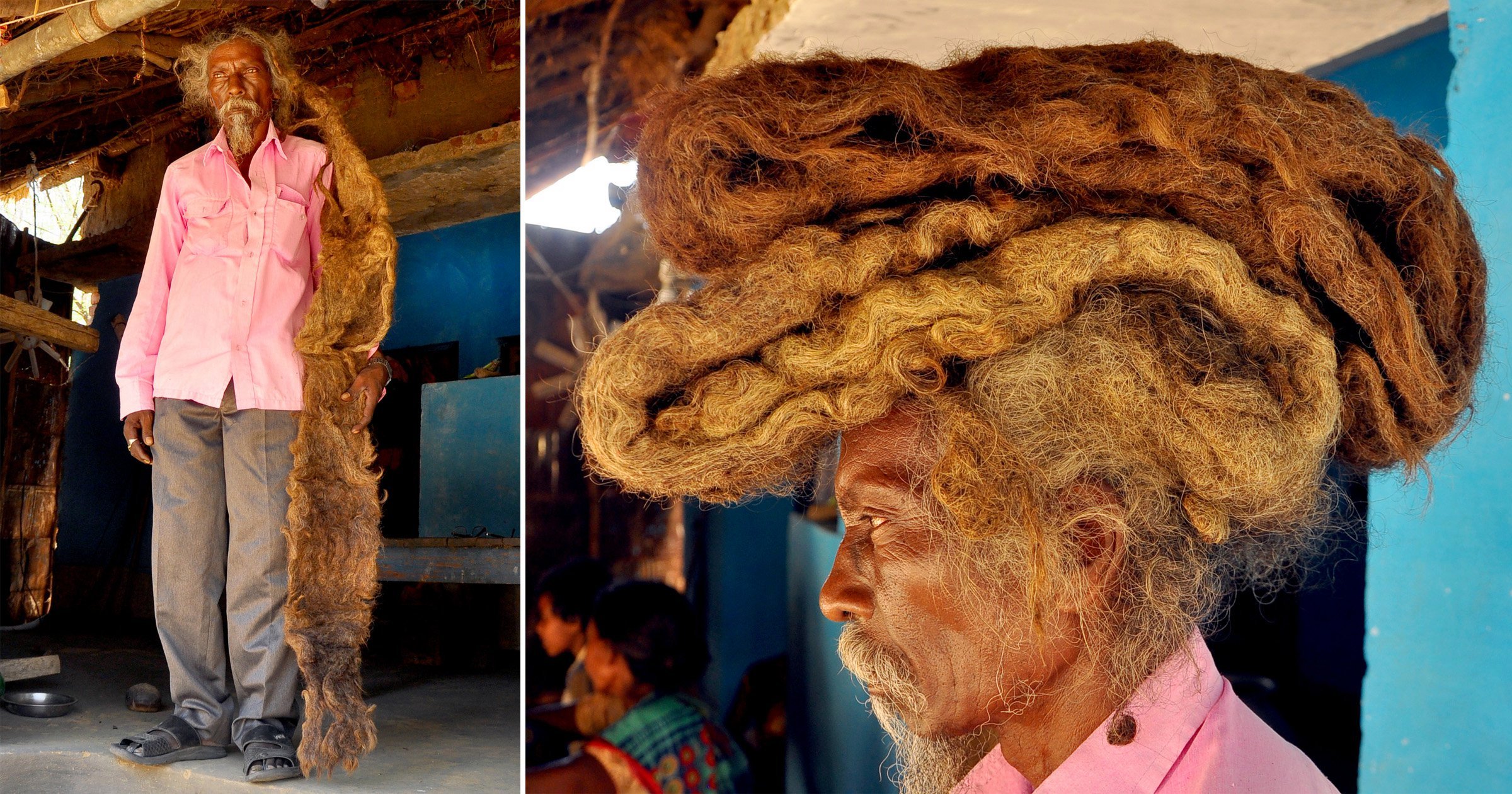 Inde : Cet homme ne s'est pas coupé les cheveux depuis 40 ans