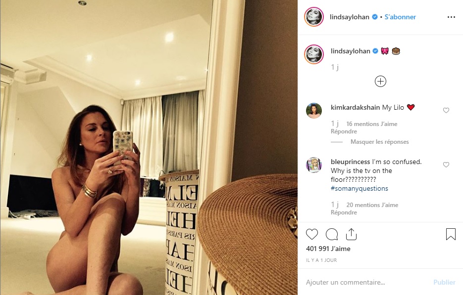 Lindsay Lohan offre à ses abonnés un selfie où elle pose entièrement nue