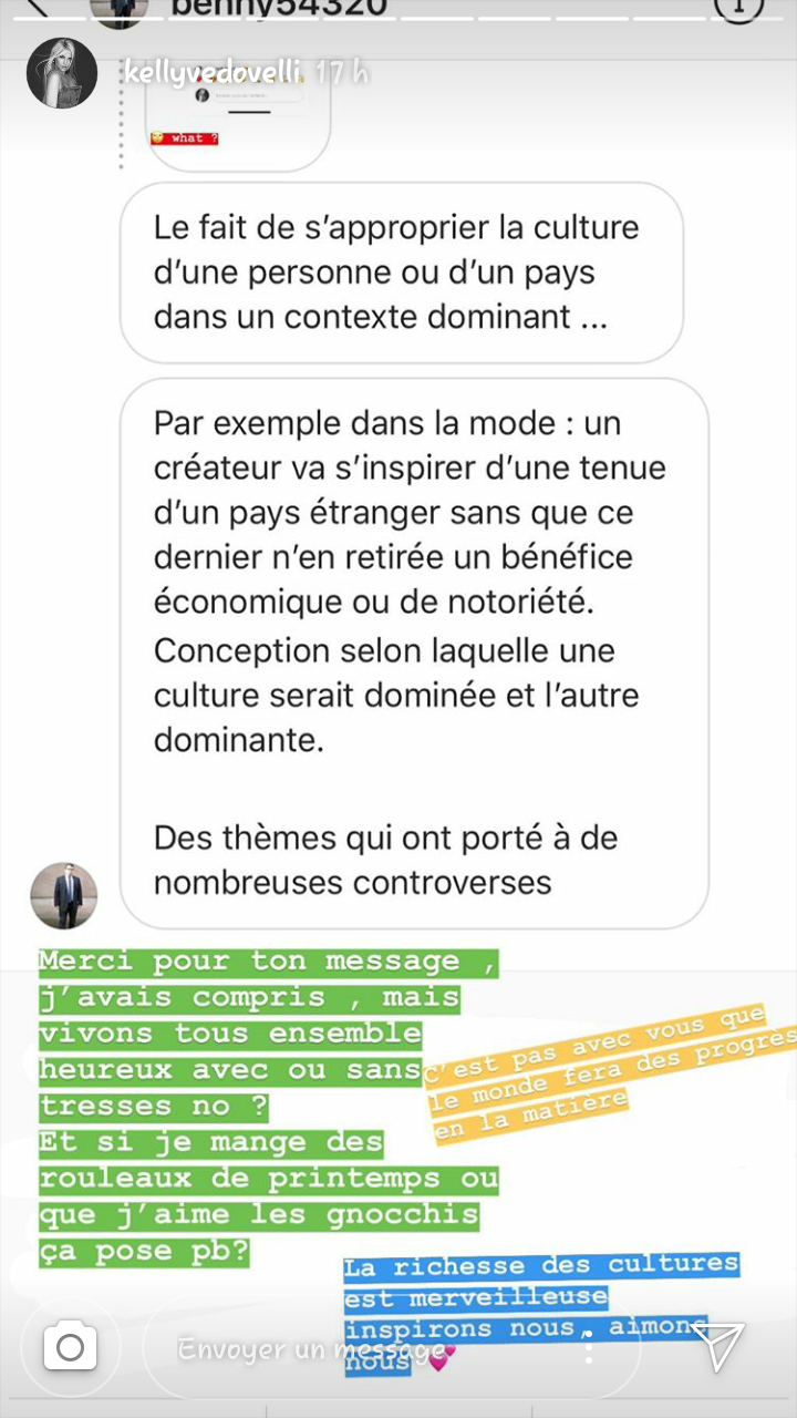 Accusée d'appropriation culturelle, Kelly Vedovelli répond !