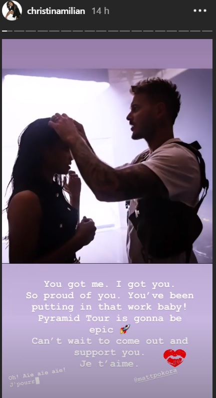 Matt Pokora bientôt en tournée : Christina Milian lui adresse une magnifique déclaration