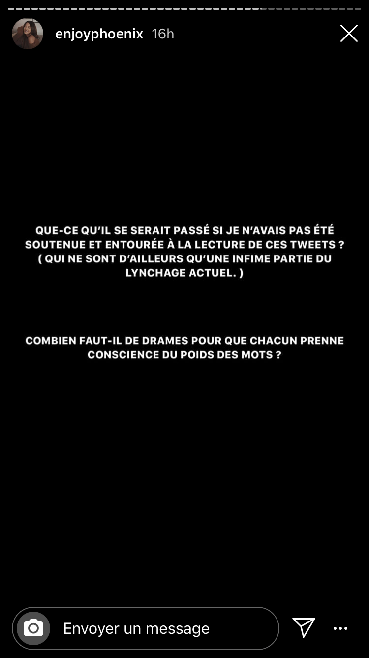 EnjoyPhoenix dénonce les commentaires haineux et grossophobes qu'elle reçoit au quotidien