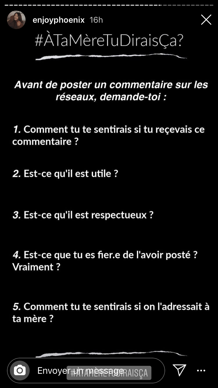 EnjoyPhoenix dénonce les commentaires haineux et grossophobes qu'elle reçoit au quotidien