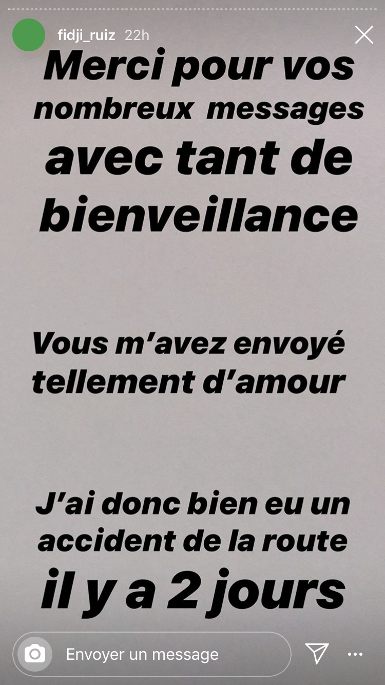 Fidji Ruiz (LBDC2) revient pour la première fois sur son accident de voiture