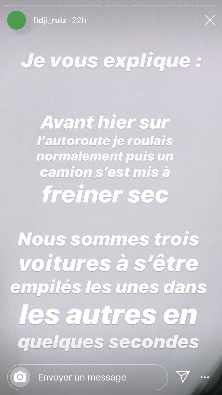 Fidji Ruiz (LBDC2) revient pour la première fois sur son accident de voiture